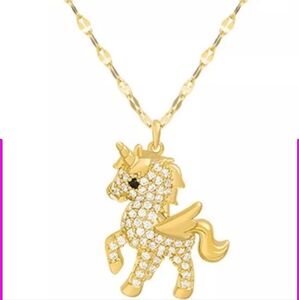 New Lovely Unicorn Gold Necklace